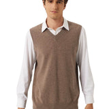 100% Cashmere V Neck Knit Sweater Vest