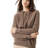 Maglione con cappuccio 30% cashmere 70% lana merino