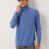 100% Cashmere Turtleneck Seamless Knit Sweater