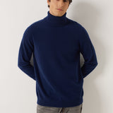 100% Cashmere Turtleneck Seamless Knit Sweater