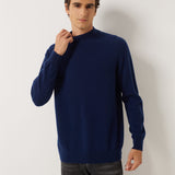 100% Cashmere Mock Neck Seamless Knit Sweater