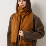 100% Merino Wool Scarf Solid Warm Ultra-Soft