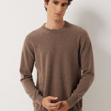 100% Cashmere Crew Neck Seamless Knit Sweater