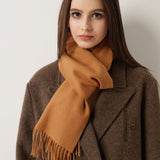 100% Pure Cashmere Scarf Fall Winter Plaid Soft
