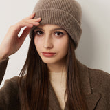 100% Cashmere Unisex Skull Cap Knit Beanie