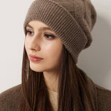 100% Cashmere Unisex Winter Knit Beanie