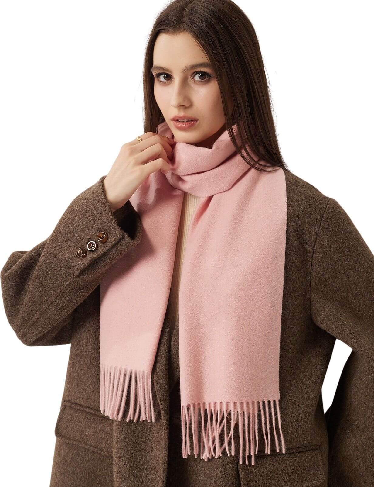 100% Pure Cashmere Scarf Fall Winter Plaid Soft