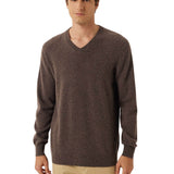 100% Cashmere V Neck Seamless Knit Sweater