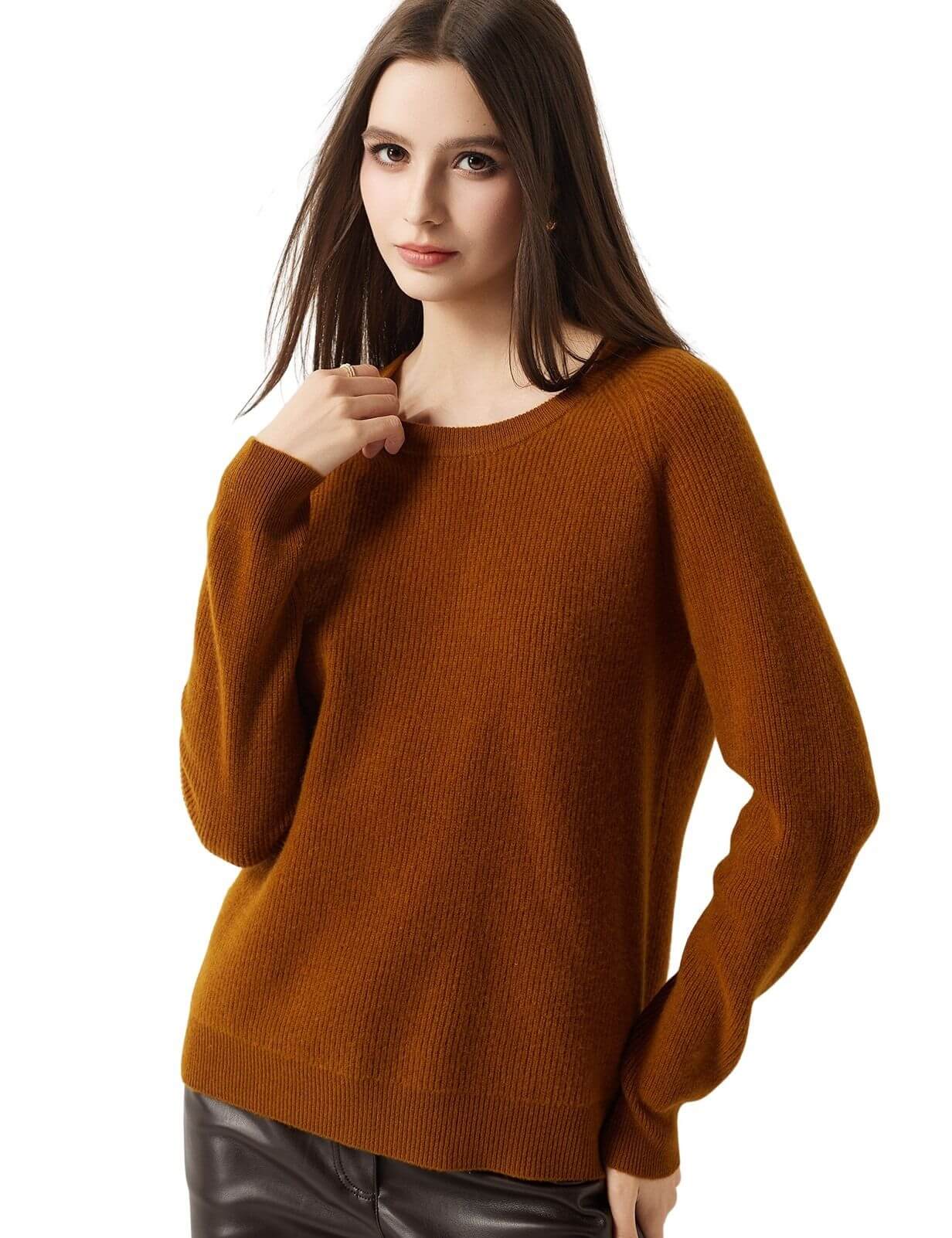 Maglione girocollo 100% lana merino