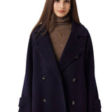 \100% Merino Wool Double Breasted Loose Coat