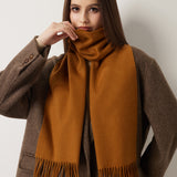 100% Merino Wool Scarf Solid Warm Ultra-Soft