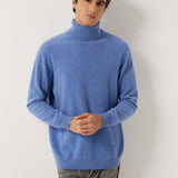 100% Cashmere Turtleneck Seamless Knit Sweater