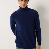 100% Cashmere Turtleneck Seamless Knit Sweater