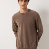 100% Cashmere Crew Neck Seamless Knit Sweater