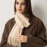 100% Pure Cashmere Scarf Fall Winter Plaid Soft