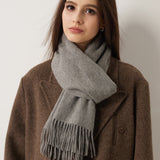 100% Pure Cashmere Scarf Fall Winter Plaid Soft
