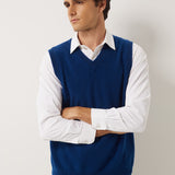 100% Cashmere V Neck Knit Sweater Vest