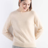 Women's 100% Pure Cashmere Sweater 2025 Fall Winter Crew Neck Long Sleeve Warm Soft Knitted Pullover