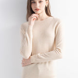 100% 메리노 울 심리스 크루넥 스웨터