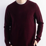 Men's 100% Merino Wool Sweater 2025 Fall Winter First-Line Ready to Wear Crew Neck Long Sleeve Seamless Knit Sweater