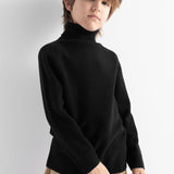 男の子と女の子100％メリノウールのセーター秋の冬の最初のラインタートルネック長袖のプルオーバーを着用する準備ができています