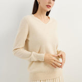 Chanyarn 100% Pure Cashmere Women's Sweater V-Neck Long Sleeve 2025 Fall Winter Warm Soft Knit Pullover