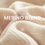 Women's Merino Wool Hoodies 2025 Fall Winter Casual Crewneck Sweatshirt Long Sleeve Knitted Sweater with Drawstring