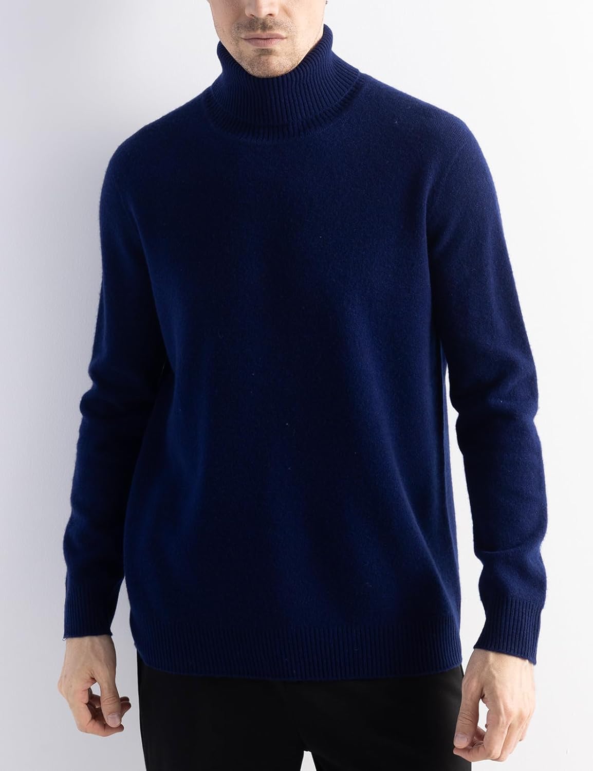 Men's 100% Merino Wool Sweater 2025 Fall Winter First-Line Ready to Wear High Neck Long Sleeve Seamless Knit Sweater