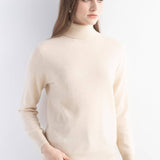 Women's 100% Pure Cashmere Sweater Turtleneck Long Sleeve Warm Soft 2025 Fall Winter Knit Pullover