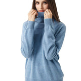 30% Cashmere 70% Merino Wool Seamless Turtleneck Sweater