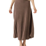30% Cashmere and 70% Merino Wool Pleated Skirt