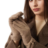100% Pure Cashmere Gloves Winter Knit Bow Gloves