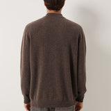 100% Cashmere Mock Neck Seamless Knit Sweater