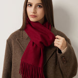 100% Pure Cashmere Scarf Fall Winter Plaid Soft