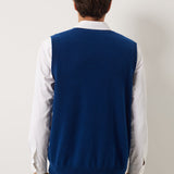 100% Cashmere V Neck Knit Sweater Vest