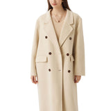 Double-Breasted 100% Merino Wool Pea Coat