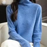 Chanyarn Women's100％メリノウールシームレスセータータートルネックファーストライン長いスリーブニットプルオーバートップを着用する準備ができています