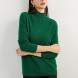100% Pure Cashmere Women's Sweater Mock Neck Long Sleeve Warm Soft 2025 Fall Winter Knit Pullover