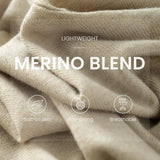 Women's Merino Wool Blend Oversized Sweater 2025 Fall Winter Fashion Mock Neck Batwing Sleeve Knit Pullover Sweater