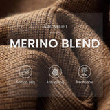 Women's Merino Wool Hoodies 2025 Fall Winter Casual Crewneck Sweatshirt Long Sleeve Knitted Sweater with Drawstring