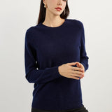 Women's 100% Pure Cashmere Sweater 2025 Fall Winter Crew Neck Long Sleeve Warm Soft Knitted Pullover