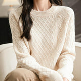 Suéter de lana 100% merino de chanyarn femenino 2025 otoño invierno informal
