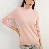100% Pure Cashmere Women's Sweater Turtleneck Long Sleeve Warm Soft 2025 Fall Winter Knit Pullover