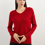 Chanyarn 100% Pure Cashmere Women's Sweater V-Neck Long Sleeve 2025 Fall Winter Warm Soft Knit Pullover