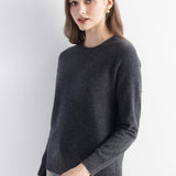 Women's 100% Pure Cashmere Sweater 2025 Fall Winter Crew Neck Long Sleeve Warm Soft Knitted Pullover