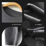 Women's Merino Wool Sweater 2025 Fall Winter Crew Neck Long Sleeve First-Line Ready to Wear Seamless Knit Sweater