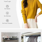 Chanyarn Women's 100% Merino Wool Seamless Sweater Mock Neck First-Line Ready to Wear Long Sleeve Knitted Pullover Tops