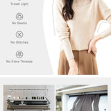 Chanyarn Women's 100% Merino Wool Seamless Sweater Mock Neck First-Line Ready to Wear Long Sleeve Ribbed Knit Pullover