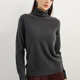 100% Pure Cashmere Women's Sweater Turtleneck Long Sleeve Warm Soft 2025 Fall Winter Knit Pullover