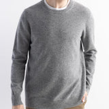 Men's 100% Merino Wool Sweater 2025 Fall Winter First-Line Ready to Wear Crew Neck Long Sleeve Seamless Knit Sweater